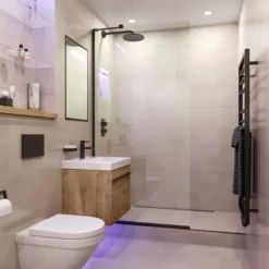 Loch Wetroom Screen With Corner Bar 2000mm X 500mm Chrome - PMN0315