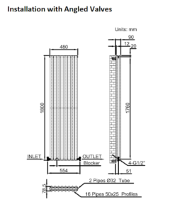 DuraTherm Vertical Oval Tube Double Panel Designer Radiator - 1800 X 480mm White -UK Bathroom Supplies Sales 02175208 a262 43a5 a16b 9300d187b559