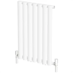 DuraTherm Horizontal Oval Tube Single Panel Designer Radiator - 600 X 420mm White -UK Bathroom Supplies Sales 0245c01c 76de 4238 8d83 ac60d36ffc67