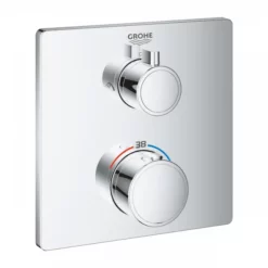 Grohe Grohtherm 2 Outlet Thermostatic Shower Mixer With Shut Off Diverter Valve - 24079000