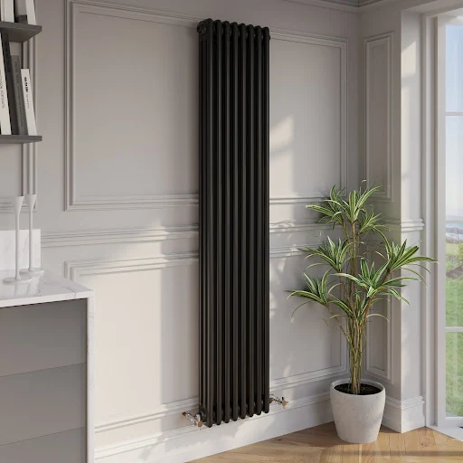Park Lane Traditional Vertical Colosseum Triple Bar Column Radiator Black - 1800 X 380mm 4 Park Lane Traditional Vertical Colosseum Triple Bar Column Radiator Black - 1800 X 380mm - Image 2