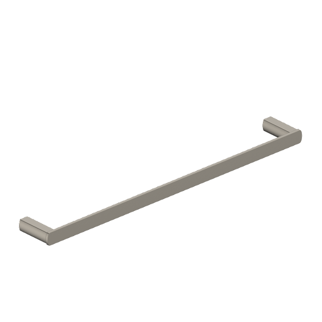 RAK Ceramics Petit Round 450mm Towel Bar Brushed Nickel - RAKPER9910-45N 3 RAK Ceramics Petit Round 450mm Towel Bar Brushed Nickel - RAKPER9910-45N