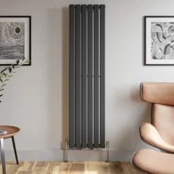 DuraTherm Vertical Single Flat Panel Designer Radiator - 1800 X 452mm Anthracite -UK Bathroom Supplies Sales 080bf732 b5d7 4786 a2bc 77b0ebb1dffc