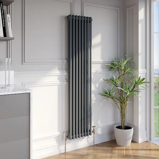 Park Lane Traditional Vertical Colosseum Double Bar Column Radiator Anthracite - 1600 X 380mm 4 Park Lane Traditional Vertical Colosseum Double Bar Column Radiator Anthracite - 1600 X 380mm - Image 2
