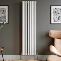 DuraTherm Vertical Oval Tube Single Panel Designer Radiator - 1800 X 480mm White -UK Bathroom Supplies Sales 0bb7ce3c 4c67 4482 b3b9 b83bf0d5a610