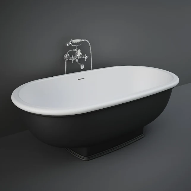 RAK Ceramics Washington Freestanding Bath Tub Black - WTBT15681504 3 RAK Ceramics Washington Freestanding Bath Tub Black - WTBT15681504