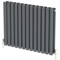 DuraTherm Horizontal Oval Tube Double Panel Designer Radiator - 600 X 780mm Anthracite -UK Bathroom Supplies Sales 0c6eca6e 6327 437a a627 f4e06e231266