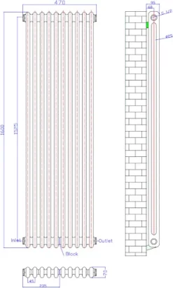Park Lane Traditional Vertical Colosseum Double Bar Column Radiator Anthracite - 1600 X 470mm -UK Bathroom Supplies Sales 0c95aef0 0682 43c2 841e 0d6b6e92ecc6