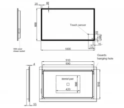 RAK Ceramics Cupid 1000 X 600mm LED Illuminated Landscape Mirror With Demister Shavers Socket And Touch Sensor Switch - RAKCUP5003 13 RAK Ceramics Cupid 1000 X 600mm LED Illuminated Landscape Mirror With Demister Shavers Socket And Touch Sensor Switch - RAKCUP5003 -UK Bathroom Supplies Sales 0cce091e 4d89 4612 888a 55a5cac20f59
