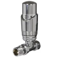 Radox 15mm Chrome TRV Straight Valve Pack - Includes TRV And Lockshield - RV-TRVPCKST-ch