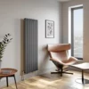 DuraTherm Vertical Single Flat Panel Designer Radiator - 1600 X 528mm Anthracite