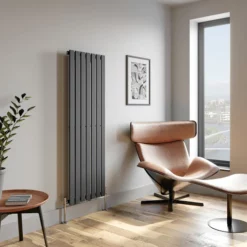 DuraTherm Vertical Single Flat Panel Designer Radiator - 1600 X 528mm Anthracite