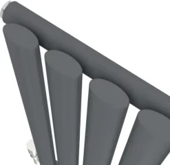 DuraTherm Horizontal Oval Tube Single Panel Designer Radiator - 600 X 420mm Anthracite -UK Bathroom Supplies Sales 1041826c 997c 4e81 8620 70dbb2558a5b 1