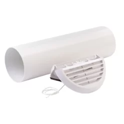 Xpelair Simply Silent 100mm Easy-Fit Round White Wall Kit - SSWKWR
