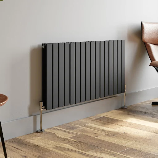 DuraTherm Horizontal Double Flat Panel Designer Radiator - 600 X 1216mm Anthracite 5 DuraTherm Horizontal Double Flat Panel Designer Radiator - 600 X 1216mm Anthracite - Image 3