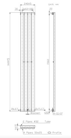 DuraTherm Vertical Oval Tube Single Panel Designer Radiator - 1600 X 240mm Anthracite 17 DuraTherm Vertical Oval Tube Single Panel Designer Radiator - 1600 X 240mm Anthracite -UK Bathroom Supplies Sales 1250c988 ce45 4d8c b22e c0a7ce1e2a49
