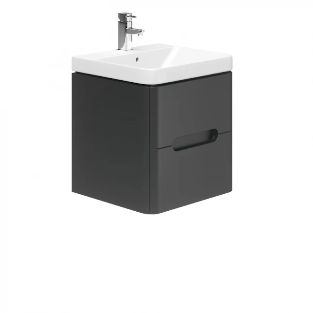 Essential Colorado 500mm Wall Hung Unit And Basin Graphite Grey - EFP704GG 3 Essential Colorado 500mm Wall Hung Unit And Basin Graphite Grey - EFP704GG