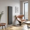 DuraTherm Vertical Double Flat Panel Designer Radiator - 1600 X 456mm Anthracite