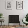 DuraTherm Horizontal Double Flat Panel Designer Radiator - 600 X 760mm Black