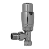 Essential Thermostatic Radiator Valves Angled Valve 15mm Pipe Chrome - 148999