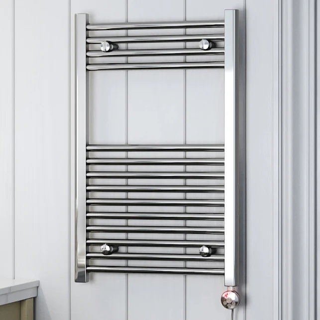 Terma Leo Electric Towel Rail With MEG Element 800x500mm Chrome - WLLLE080050-KCROE8MEGP 3 Terma Leo Electric Towel Rail With MEG Element 800x500mm Chrome - WLLLE080050-KCROE8MEGP