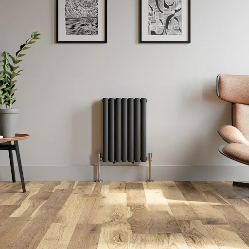 DuraTherm Horizontal Oval Tube Double Panel Designer Radiator - 600 X 420mm Anthracite 4 DuraTherm Horizontal Oval Tube Double Panel Designer Radiator - 600 X 420mm Anthracite - Image 2