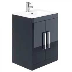 Essential Nevada 800mm Floorstanding Unit And Basin Indigo Gloss - EFP301IN