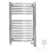Discount Curved Dual Fuel Chrome Towel Rail 1750mm X 600mm - 6MAC17DF