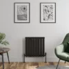 DuraTherm Horizontal Single Flat Panel Designer Radiator - 600 X 604mm Black