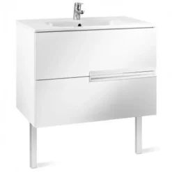 Roca Victoria-N UNIK 1000mm 2 Drawer Basin Unit & Basin Gloss White - 855831806