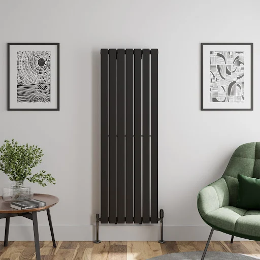 DuraTherm Vertical Single Flat Panel Designer Radiator - 1600 X 528mm Black 3 DuraTherm Vertical Single Flat Panel Designer Radiator - 1600 X 528mm Black