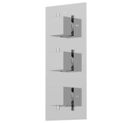 Architeckt Square Thermostatic Mixer Shower Valve - Concealed Triple Outlet