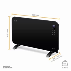 TCP Smart 1500W Glass Electric Panel Heater Black - SMARADGBL1500UK -UK Bathroom Supplies Sales 290653c3 cca0 47d5 93f3 8d95f4c718cc