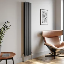DuraTherm Vertical Double Flat Panel Designer Radiator - 1800 X 304mm Anthracite -UK Bathroom Supplies Sales 2ae1c0c7 1f05 4df1 aceb c8c9c3805870