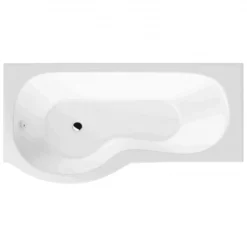 BC Designs SolidBlue P 1700mm X 850mm Left Handed P Shape Bath White - BAI016