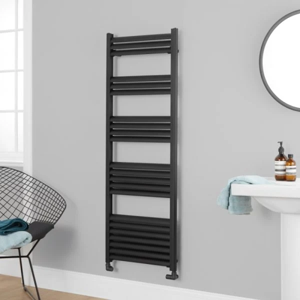 Towelrads Eton Anthracite Heated Towel Rail 1000x500mm - 136067 3 Towelrads Eton Anthracite Heated Towel Rail 1000x500mm - 136067
