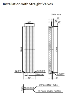 DuraTherm Vertical Oval Tube Double Panel Designer Radiator - 1800 X 360mm Anthracite 18 DuraTherm Vertical Oval Tube Double Panel Designer Radiator - 1800 X 360mm Anthracite -UK Bathroom Supplies Sales 2c69136c 2aff 4519 9813 bccae9ee48a8