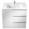 Roca Victoria-N UNIK 700mm 3 Drawer Basin Unit & Basin Gloss White - 855838806 -UK Bathroom Supplies Sales 2d1fc23d 7550 4efe bd6f 641242c34998