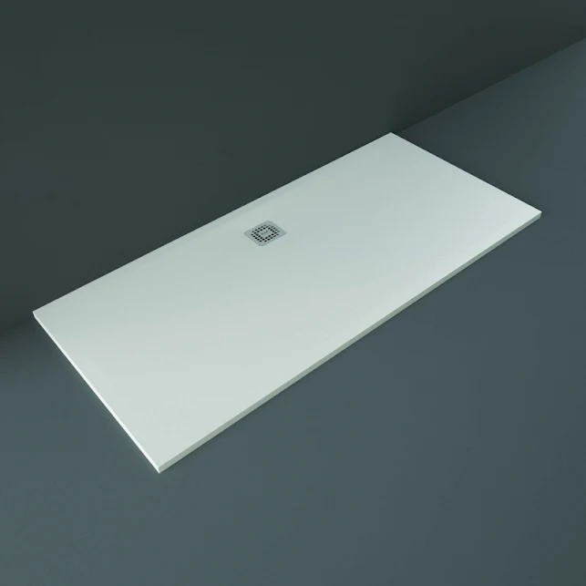 RAK Feeling Low Profile 1800 X 800mm Stone Resin White Shower Tray 3 RAK Feeling Low Profile 1800 X 800mm Stone Resin White Shower Tray