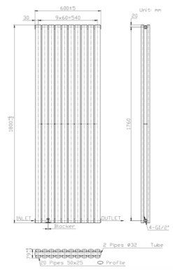 DuraTherm Vertical Oval Tube Double Panel Designer Radiator - 1800 X 600mm Anthracite 17 DuraTherm Vertical Oval Tube Double Panel Designer Radiator - 1800 X 600mm Anthracite -UK Bathroom Supplies Sales 2ea83764 9a5e 47b6 a9a3 ef2e6e0bfe2c