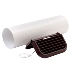 Xpelair Simply Silent 100mm Easy-Fit Straight Brown Wall Kit - 92994AB