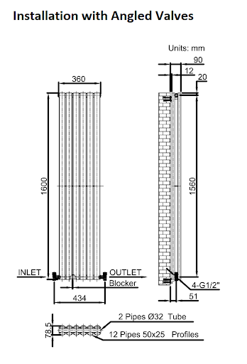DuraTherm Vertical Oval Tube Double Panel Designer Radiator - 1600 X 360mm White 12 DuraTherm Vertical Oval Tube Double Panel Designer Radiator - 1600 X 360mm White - Image 10