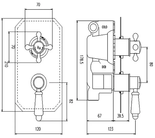 BC Designs Victrion Concealed Mixer Shower Valve Nickel - Single Outlet - CSA020N 4 BC Designs Victrion Concealed Mixer Shower Valve Nickel - Single Outlet - CSA020N - Image 2