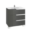 Roca Victoria-N UNIK 800mm 3 Drawer Basin Unit & Basin Gloss Anthracite Grey - 855837153 -UK Bathroom Supplies Sales 39c9c906 1b7a 4b81 86f1 462aaf0cd472