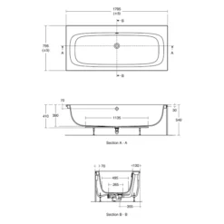Ideal Standard I.Life 1800mmm X 800mm Rectangular 0 Tap Hole Double Ended Bath - T477701 -UK Bathroom Supplies Sales 3a9663a8 013d 49e6 8983 4f624e13fae9