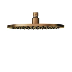 Loch Round Fixed Shower Head 250mm Brushed Bronze - PMN0180