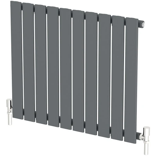 DuraTherm Horizontal Single Flat Panel Designer Radiator - 600 X 756mm Anthracite 8 DuraTherm Horizontal Single Flat Panel Designer Radiator - 600 X 756mm Anthracite - Image 6