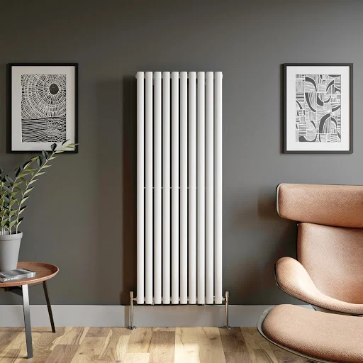 DuraTherm Vertical Oval Tube Single Panel Designer Radiator - 1600 X 600mm White 4 DuraTherm Vertical Oval Tube Single Panel Designer Radiator - 1600 X 600mm White - Image 2