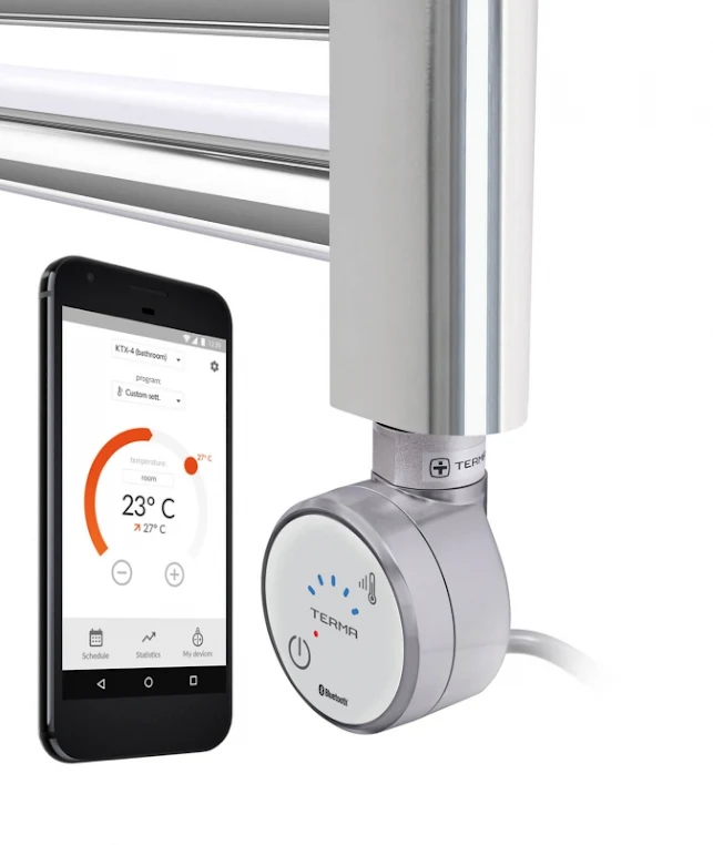 Terma Leo Electric Towel Rail With MOA Blue Element 1600x500mm Chrome - WLLLE160050-MOB 7 Terma Leo Electric Towel Rail With MOA Blue Element 1600x500mm Chrome - WLLLE160050-MOB - Image 5