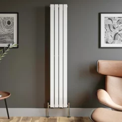 DuraTherm Vertical Single Flat Panel Designer Radiator - 1800 X 300mm White -UK Bathroom Supplies Sales 3f1d735f 3a42 436d 9321 b2324f314868